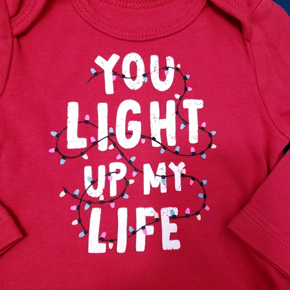 😍3-6M Christmas Onesie | You light up my life - Picture 2 of 3